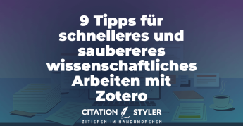 Blog - 9 Tips fuer bessere ARbeiten mit Zotero
