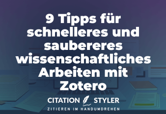 Blog - 9 Tips fuer bessere ARbeiten mit Zotero Blog - 9 Tips fuer bessere ARbeiten mit Zotero