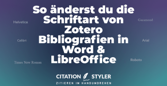 Blog - Changing the font of the Zotero bibliography Blog - Changing the font of the Zotero bibliography