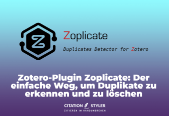 Zoplicate - the easy way to detect and delete duplicates in Zotero Zoplicate - the easy way to detect and delete duplicates in Zotero