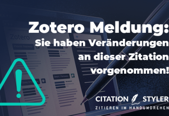 Zotero Meldung - Du hast die Meldung Zotero Meldung - Du hast die Meldung